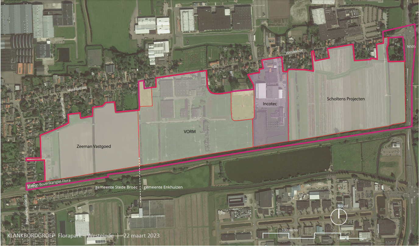 plattegrond van het gebied