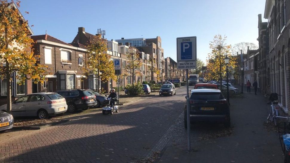 fietser in de binnenstad